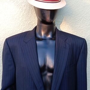 HICKEY FREEMAN MEN'S TASMANIAN SUPER 130'S ITALIAN WOOL (2) BUTTON LUXURY BLAZER